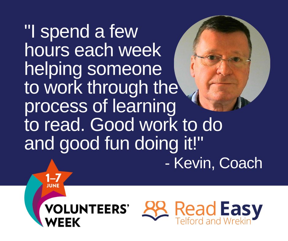 ReadEasyTandW's tweet photo. Meet some of our team this #VolunteersWeek2022 

Kevin is our Reader Connector and a Coach: 

"Most of us are lucky and we learn to read at school. You may be surprised at how many people, for all sorts of reasons, are not so lucky and end up with poor or even no reading skills. https://t.co/Mnhvh0g923