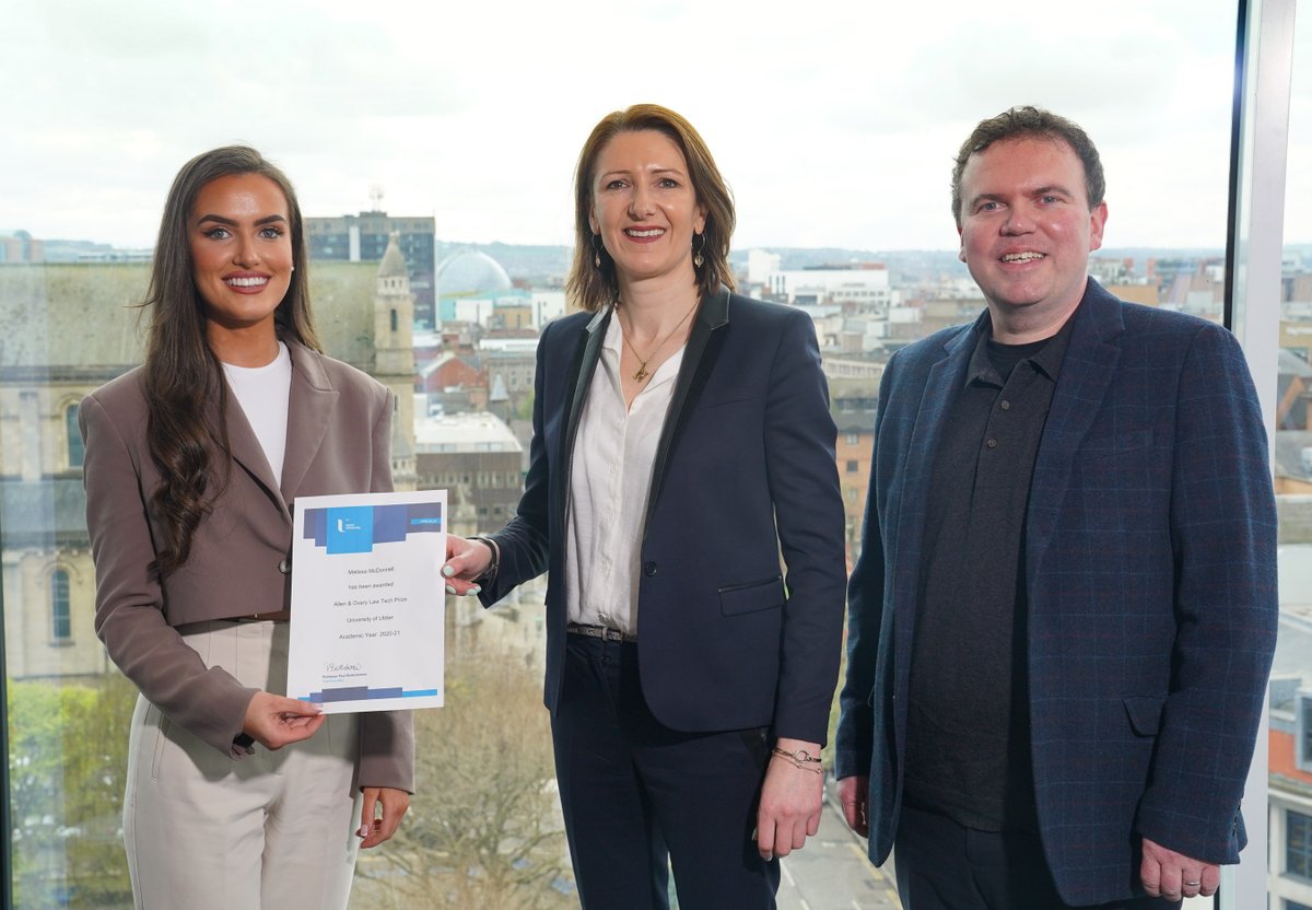 UlsterUni's tweet photo. Leaders from @Citi @AllenOvery @factor_law and @HSFlegal recognised the academic achievements of top performing LLM/MSc Corporate Law, Computing and Innovation graduates at a recent awards ceremony.
👀https://t.co/LuLQWbduGl
#ProudOfUU #ChooseUU https://t.co/fBGuVX8n22