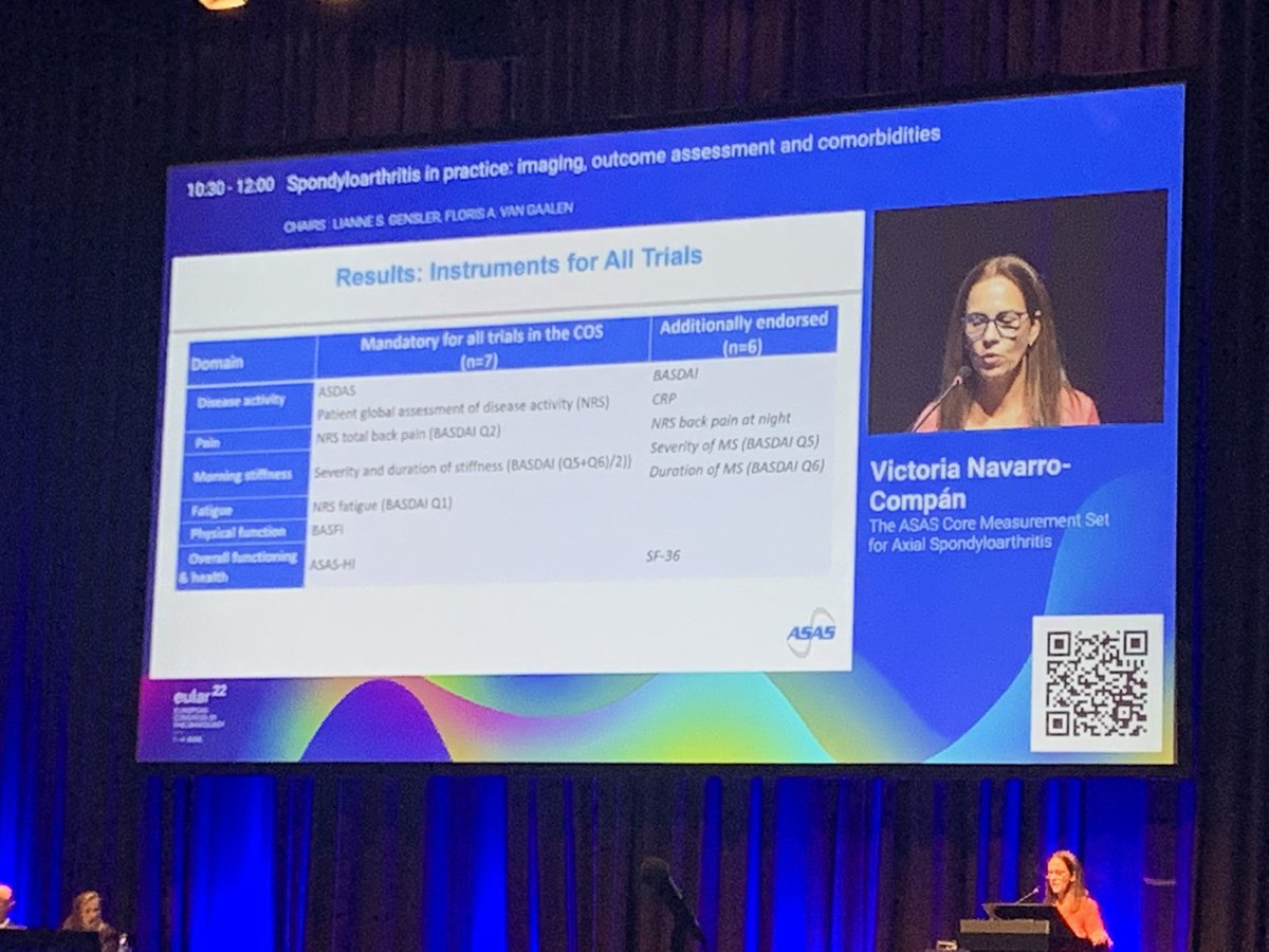Planning an #axSpA study? The <a href="/Official_ASAS/">ASAS</a> core measurement set has been updated! <a href="/eular_org/">EULAR</a> #EULAR2022 #emeunet