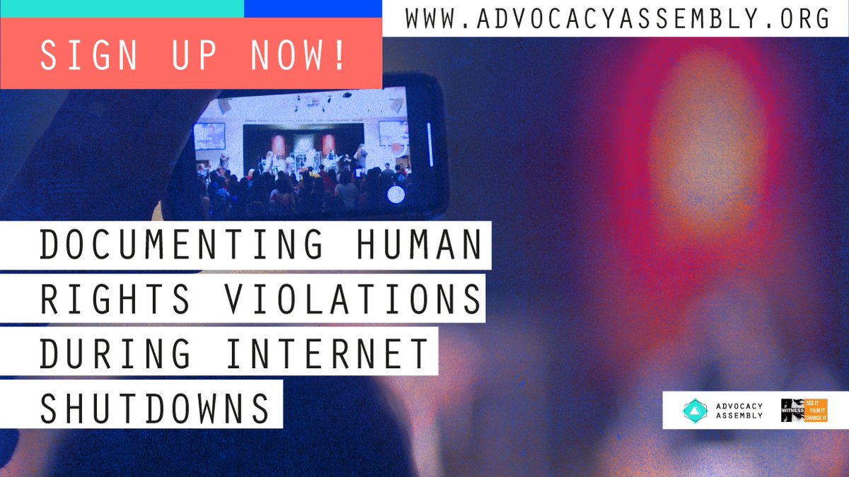 Advocassembly's tweet image. In times of #InternetShutdowns, documenting #HumanRights violations can be really difficult.
In our new course you’ll learn how to document human rights violations with video safely &amp;amp; effectively &amp;gt;&amp;gt; advocacyassembly.org/en/courses/62/…
#AdvocacyAssembly #OnlineCensorship #DigitalRights
