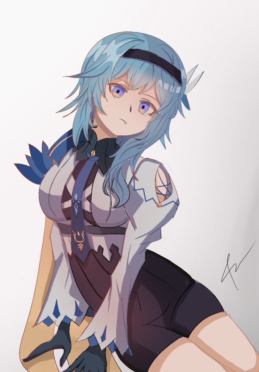 wafflepun's tweet photo. Kyaa eula 🌊🐳 #GenshinImpact #Genshinfanart #Eula #eulalawrence https://t.co/7zbeeKREXa