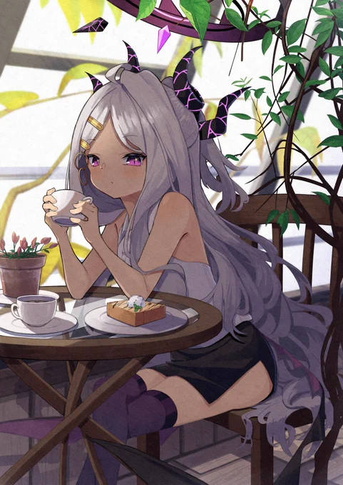 カフェデート
#ブルアカ #空崎ヒナ 