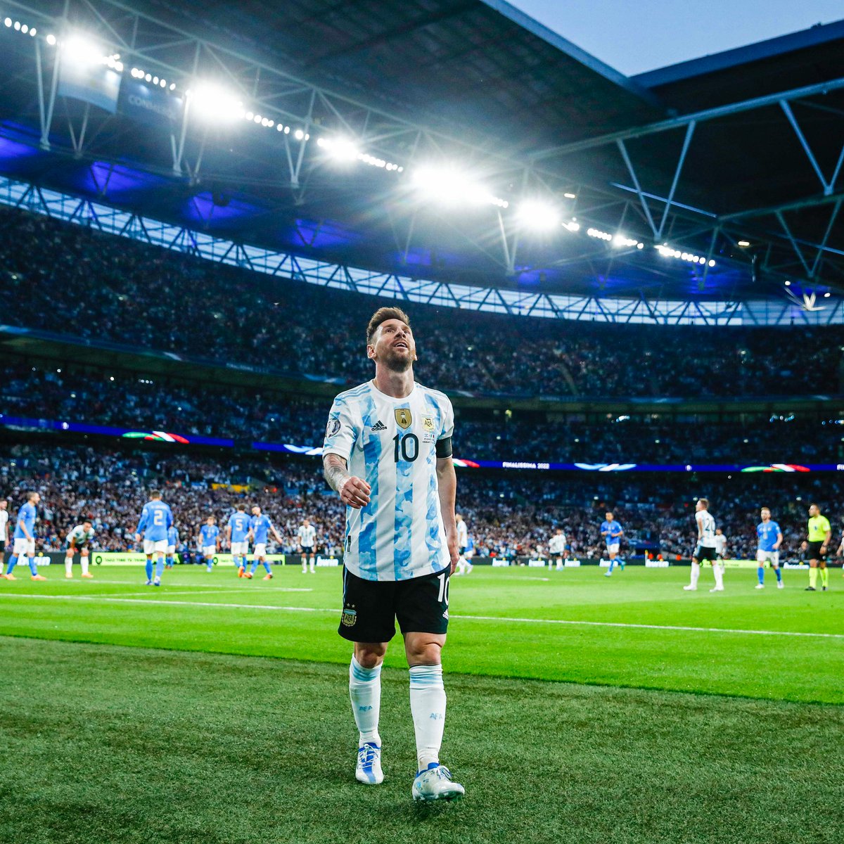ESPNIndia's tweet photo. Player of the Tournament at the 2014 World Cup ✅
Player of the Tournament at the 2021 Copa America ✅
Player of the Match at the 2022 Finalissima ✅

Just Lionel Messi things 🐐 https://t.co/loQfJFQdBo