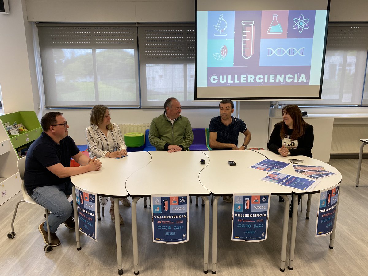 No CEIP Ría do Burgo, presentando a I #Cullerciencia que se celebrará o vindeiro 18 de xuño.