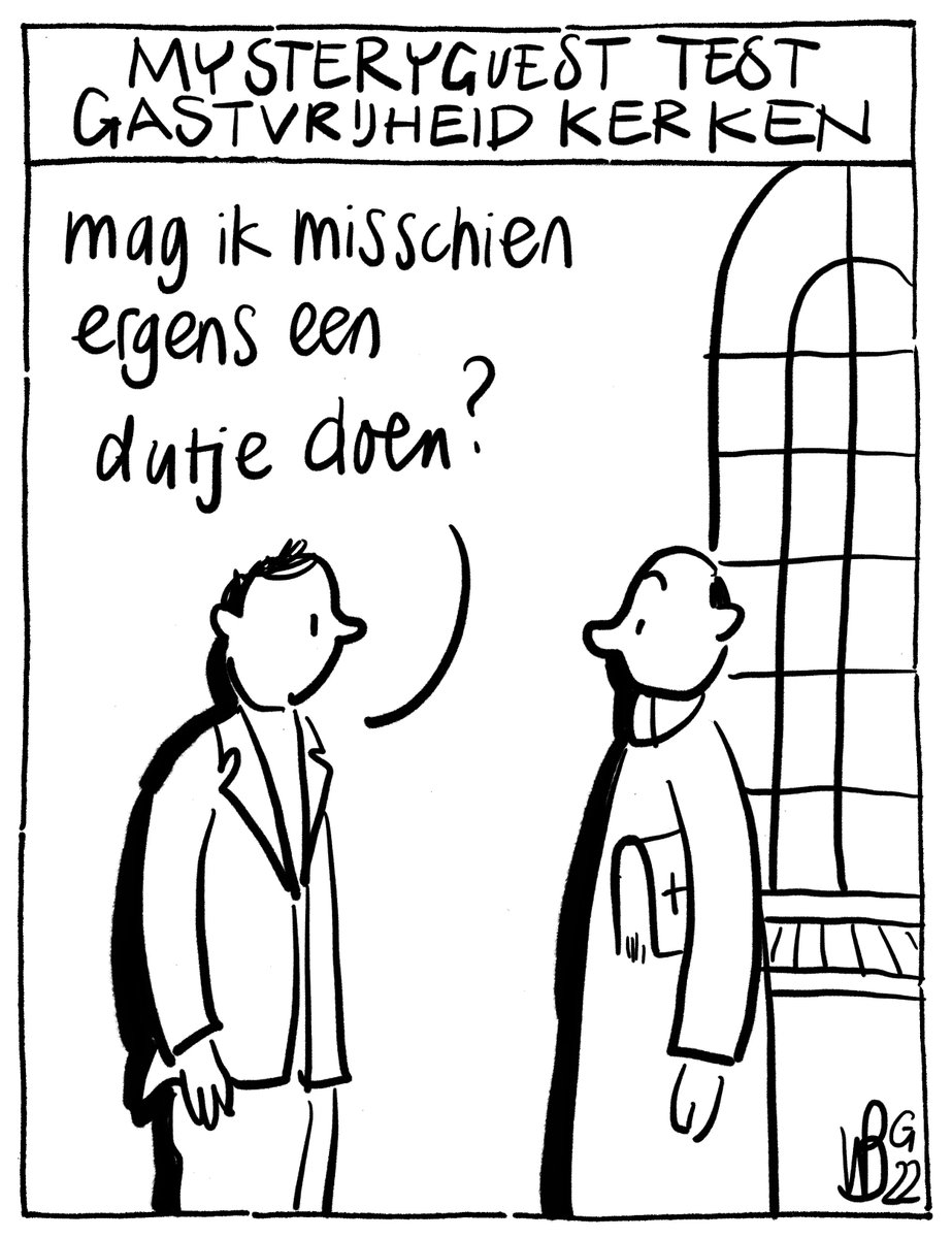 De Willeke van vandaag <a href="/willekebrouwer/">willeke brouwer</a>: Mystery guest test gastvrijheid van kerken: ‘Leer door de bril van een gast te kijken’. nd.nl/geloof/geloof/…