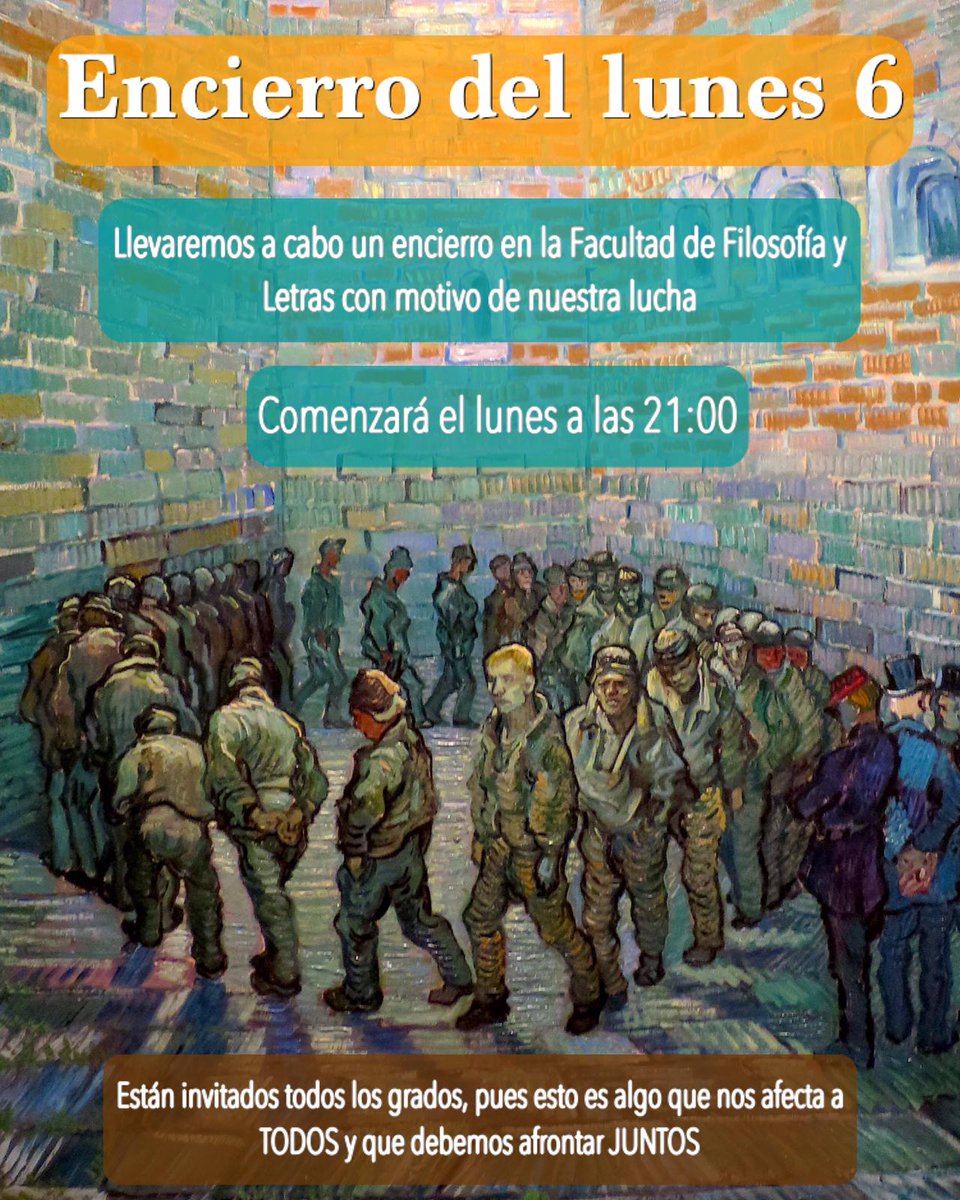 ⚠️NOS ENCERRAMOS EL LUNES 6 DE JUNIO⚠️
Difundid a tope, ¡todo el que venga será bienvenido!
Os daremos más información sobre las actividades que realizaremos en el encierro y como lo planificaremos en cuanto esté todo 100% organizado.
¡Estad atentos!