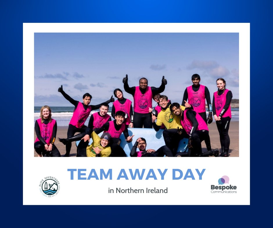 Contact us today for a bespoke adventure in the most beautiful part of NI. We have teamed up with leading outdoor activity provider, Alive Adventures in Portrush to offer an away day with a difference. For more information please visit bespokecomms.net/events/team-aw…