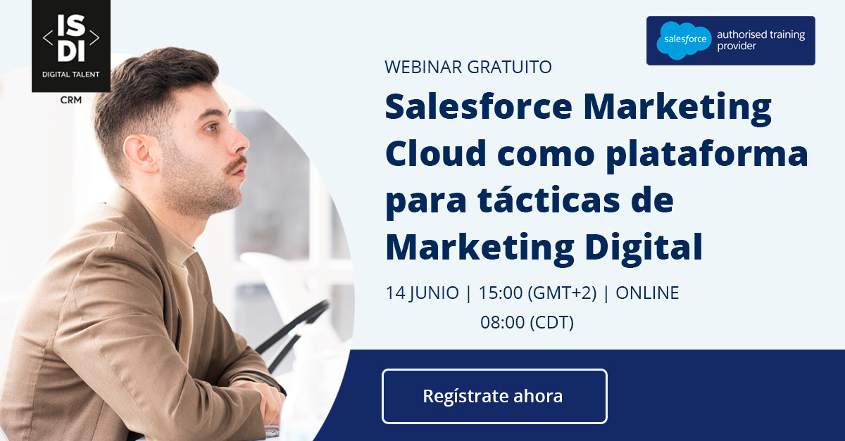 isdicrm's tweet photo. 🟡 <Webinar gratuito> Salesforce Marketing Cloud como plataforma. ¿Cuando? 14 de Junio 2022

#Salesforce #MarketingCloud es la plataforma de Salesforce que te ofrece una experiencia omnicanal.  

¡Apúntate ya!: https://t.co/6tQs1aOLiG https://t.co/O2LZhhsf4v