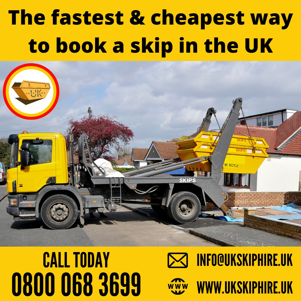 Compare &amp; book your skip TODAY 🧐
👉 ukskiphire.uk 
☎️ 0800 068 3699

#skiphire #skipsuk #skipcontainer #garbageskip #wastecontainers
