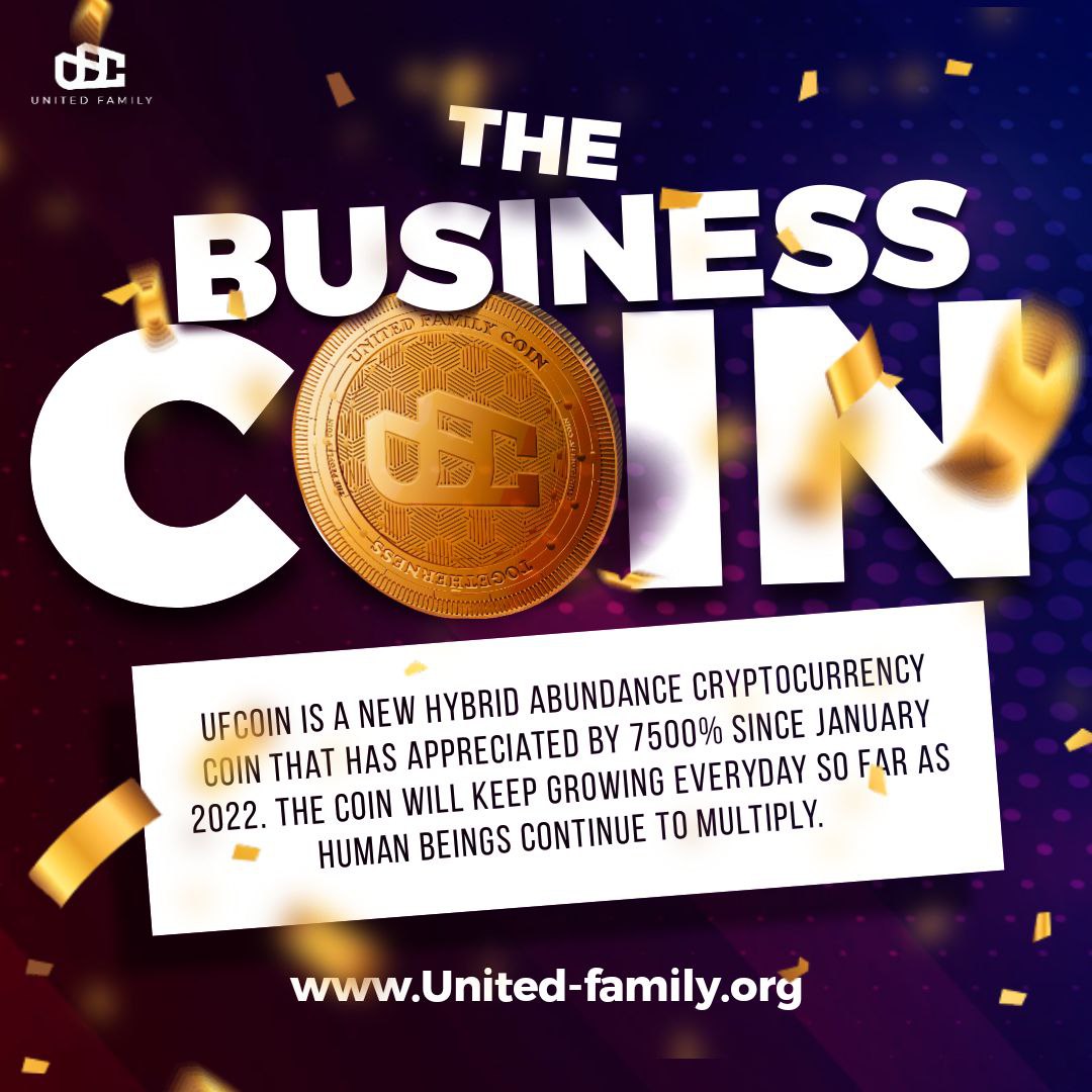 Ufcoin's tweet photo. UFC will keep growing so far as human beings continue to multiply.
More humans more profit in your business.🥰🥰
UFC doesn't depreciate 🥰

#UFC_UFD https://t.co/uZbctnuu58