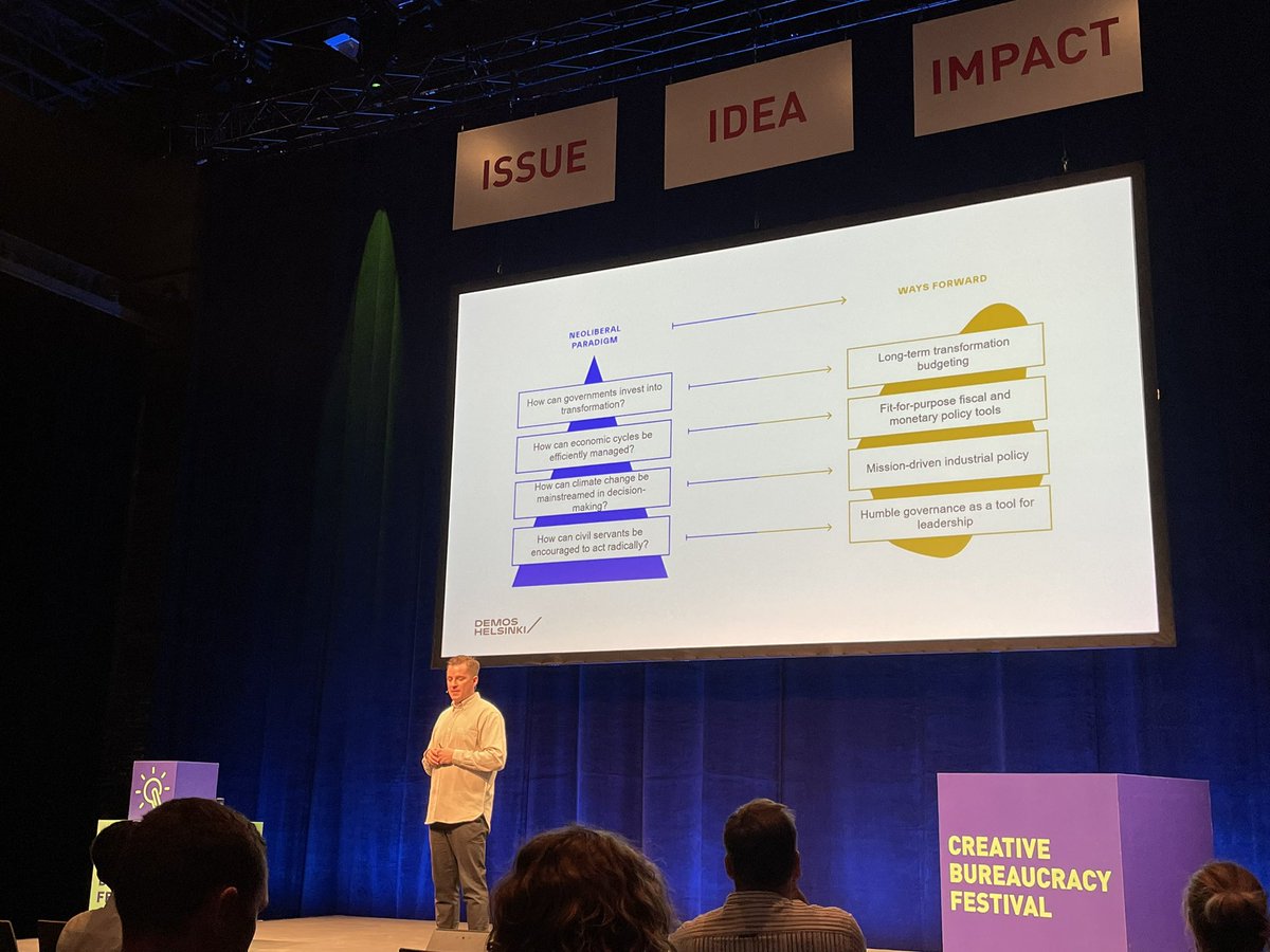 .@Jonessanssi suggesting ways forward: humble governance; long-term budgeting; mission-oriented governance… - pieces start to exist, now need to put in place, which requires conscious experimentation #CBF2022