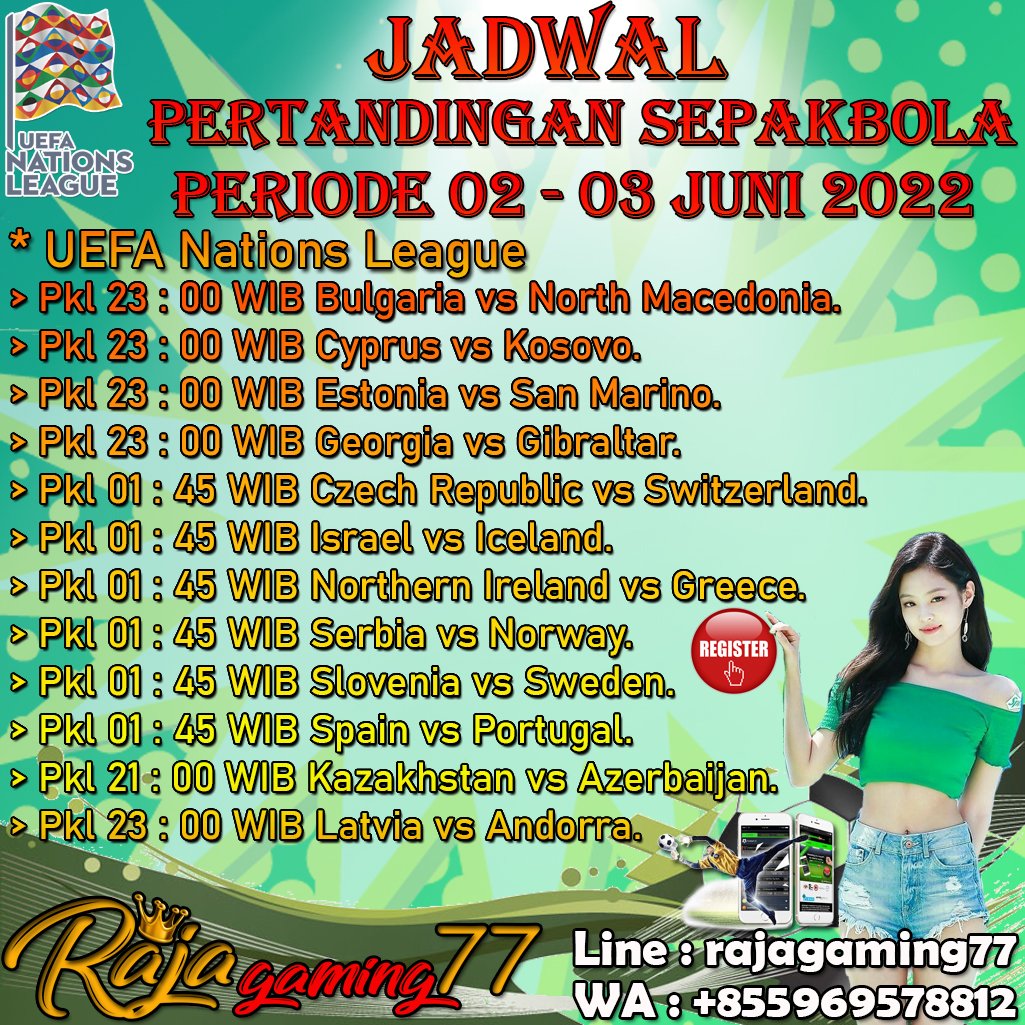 rajagaming77's tweet photo. Piala Dunia akan segera dimulai. Jangan Sampai kalian ketinggalan info Pertandingan dari kami ya guys...
Jangan lupa untuk selalu memberikan Like dan Follow Tweeter kita...
https://t.co/TlG0v2dvqs
#pialadunia2022 #sportsbookgame #infobola2022 https://t.co/QyMF9CvoeC