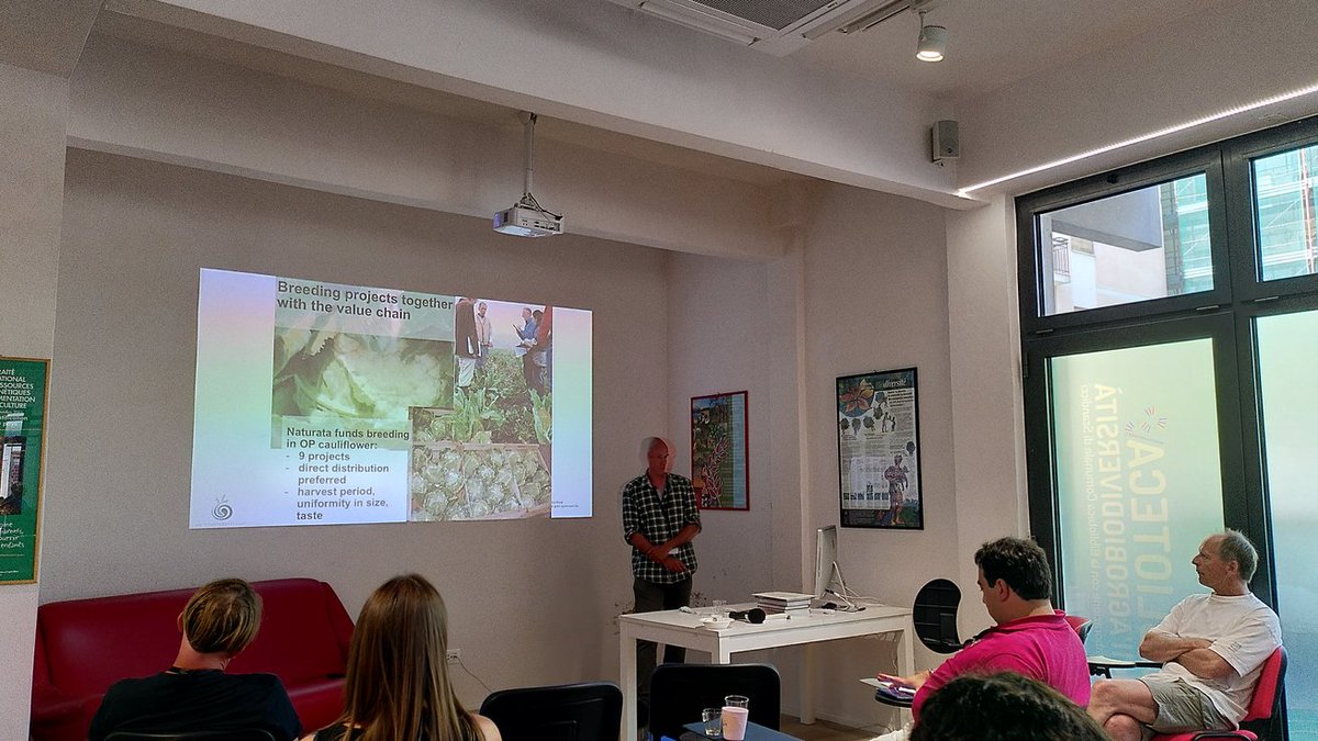 FiBLBreeding's tweet photo. #ValueChain based breeding. At #ECOPB #SummerSchool, Edwin Nuijten is presenting his practical experience within #Kuktursaat network https://t.co/nf7kdInxfY