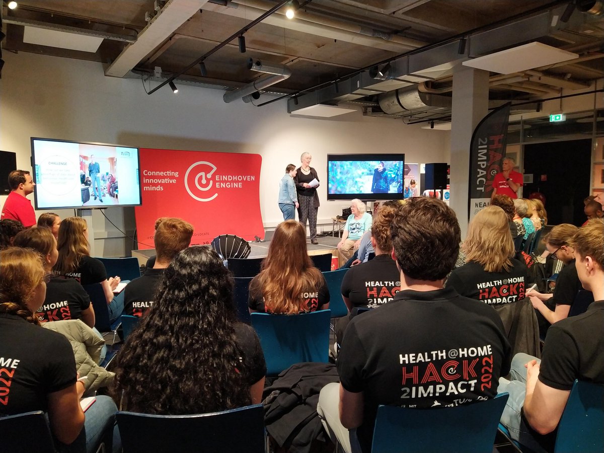 EindhovenEngine's tweet photo. We had the pleasure to have 3 interesting challenges during Hack2Impact #hacktahon 2022! Thank 🙏🏼 challenge owners for sharing their challenges! Follow-ups are currently being set up. Challenge owners are in contact with the teams to further develop their ideas💡 #healthathome https://t.co/UmsyaLBDM6