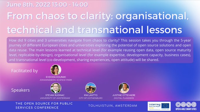9 cities and 3 universities will share their experiences about the SCORE project on June 8th in our Open Source for Public Services Conference with <a href="/SCORE_NSR/">SCORE NSR</a>. Come and listen how the participants of the project managed to navigate from chaos to clarity! 
bit.ly/3zf8oUM