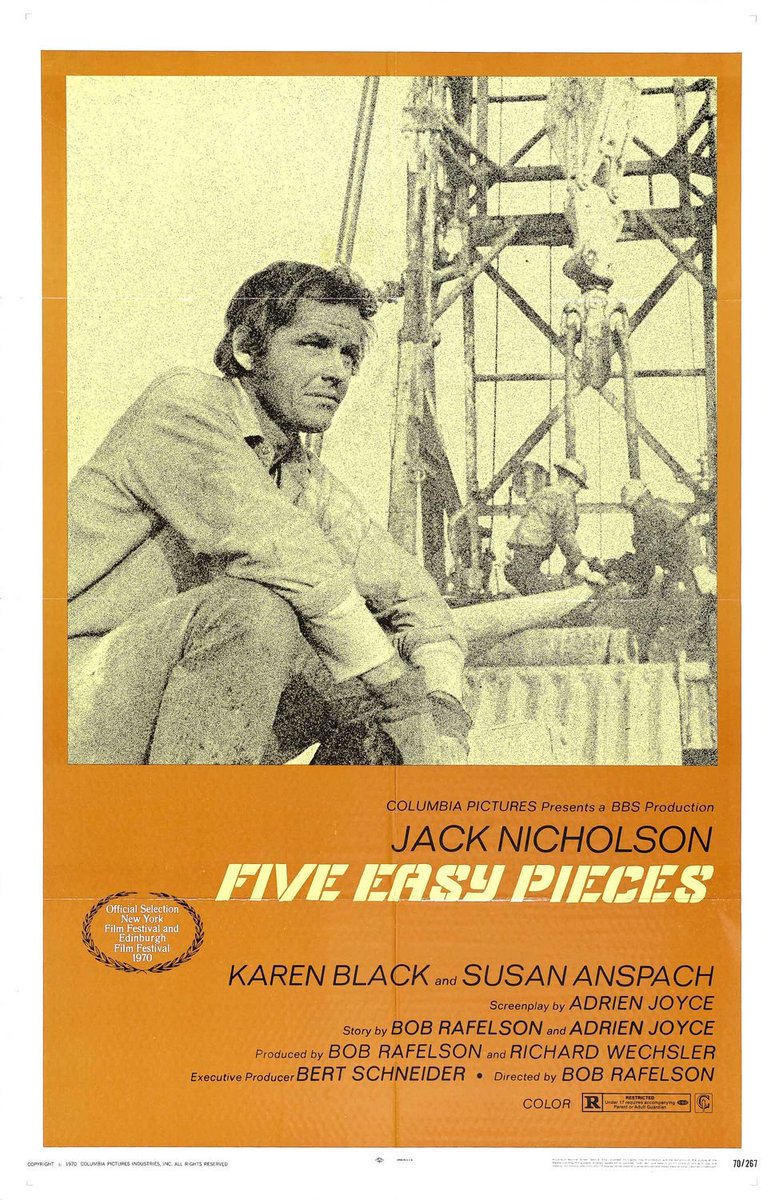 FilmMomatic's tweet photo. #NowWatching FIVE EASY PIECES #BobRafelson #JackNicholson #KarenBlack #SusanAnspach #LoisSmith #RalphWaite #BillyGreenBush #IreneDailey #ToniBasil #HelenaKallianiotes #WilliamChallee #JohnRyan #FannieFlagg #MarlenaMacGuire #SallyAnnStruthers #LornaThayer #RichardStahl https://t.co/UXDJnFYRfo