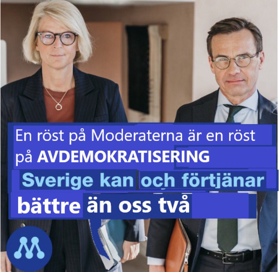 <a href="/moderaterna/">Moderaterna</a> Ni tänker ingenting. Det blir fortsatt <a href="/AnderssonMagda/">Magdalena Andersson</a> som #statsminister
