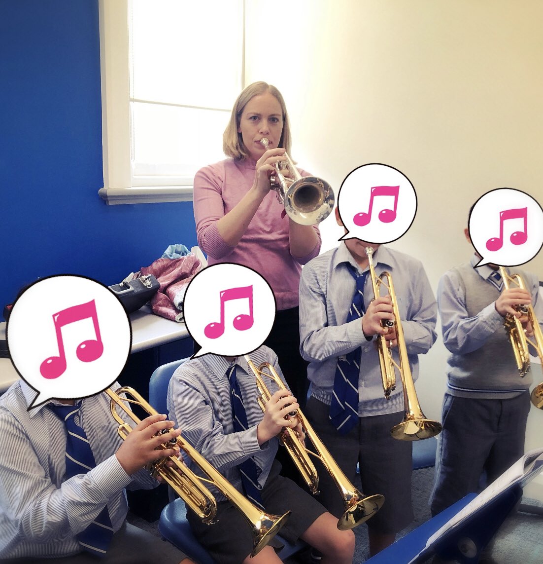 Alongside working on our #growthmindsets our focus strengths this fortnight have been in the #courage group. My boys set me the goal of learning the trumpet 🎺 and I was told to use my #zest, be #brave and be #persistent. So much fun! @SPSC_Adelaide <a href="/BDStorer/">Ben Storer</a>