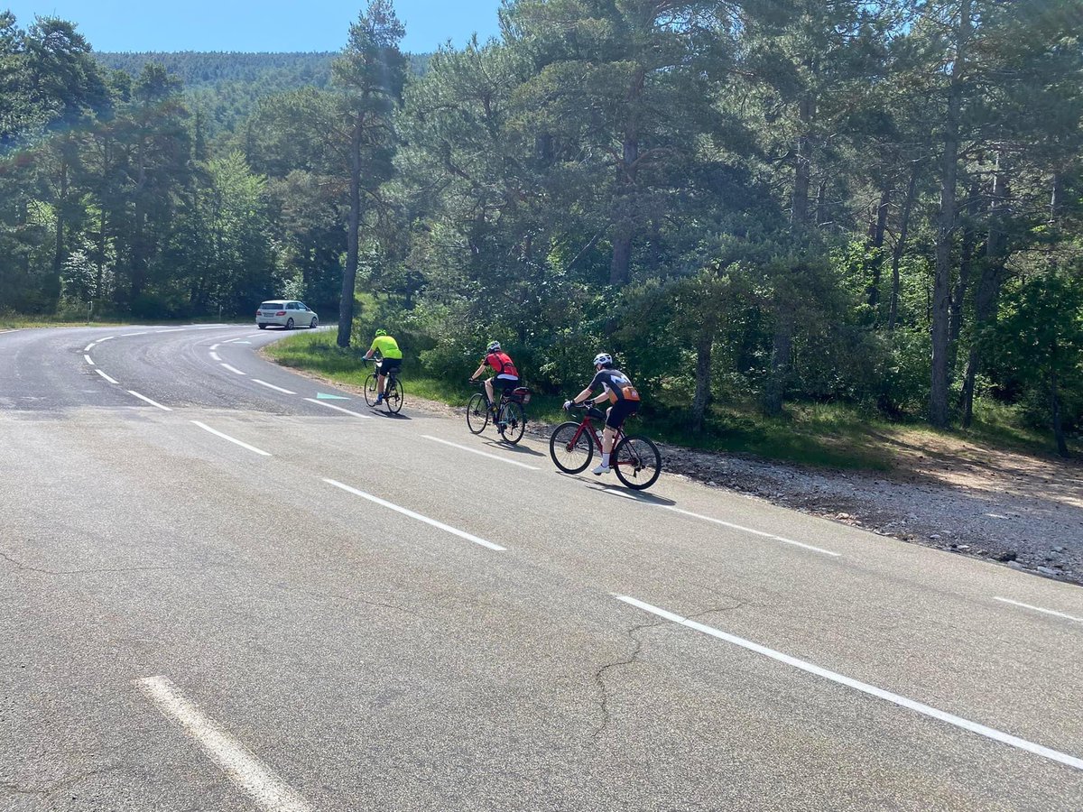 The first climb of Ventoux is complete and the second is well and truly under way. To support <a href="/HamishMcAW/">McAllister-Williams</a> in raising money for research into mood disorders head to justgiving.com/campaign/outof… #cycling