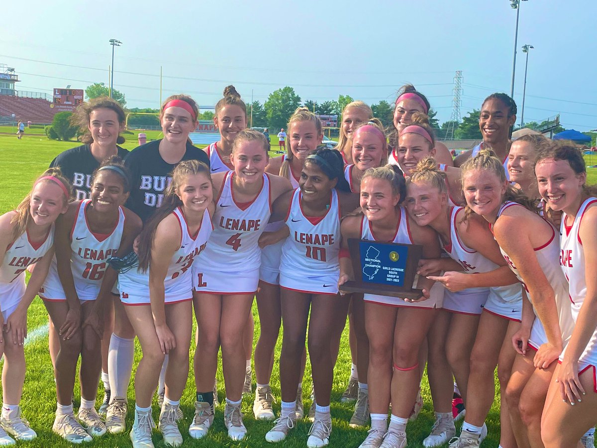 Congratulations to the Lenape Girls Lacrosse team on their HUGE win against district rival Cherokee 14-13 to capture the Group IV Sectional Title. We are proud of you! ❤️🥍🏑
