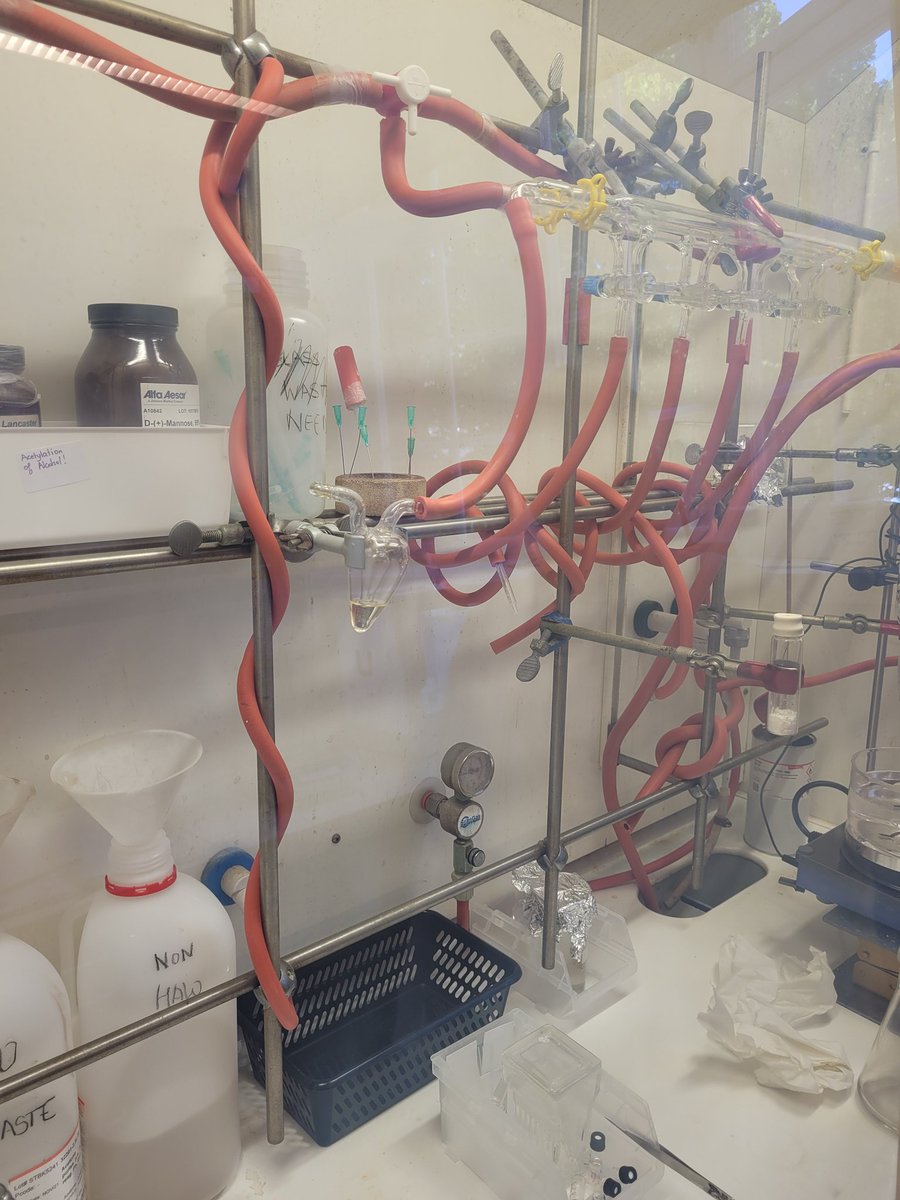 We might not do molecular knots anymore, but that doesn't stop our MSc student Clarisse from embracing knotting in her hood😁 #tubemanagement