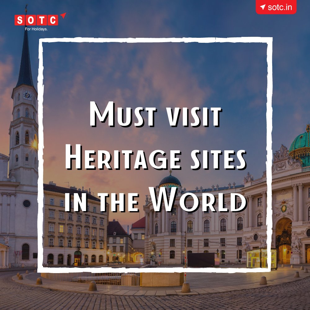 SOTCTravel's tweet photo. Here are few Must visit heritage sites from the World!
#WorldIsOpen #sotc #sotcholidays #TravelWithSotc #TravelIsBack #SummerSale #HottestSummerSale
#worldheritage #Heritage #ancient #TajMahal #Petra #Jordan https://t.co/GoRbO98umM
