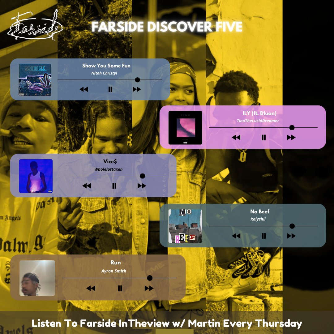 rnbiscuits's tweet photo. FarsideThursday Today
ALL NEW Farside : InTheView @comethisside w/ Moi
- Today's Farside Discover 5 features Raiyshii, Ayron Smith, Nitah Christyl, Wholelottaxen and TinoTheLucidDreamer

COP THE VISION NOW
https://t.co/eQdPGHR4uP

brought to you by @voxstudio2021 #VoxQuality https://t.co/UBPhQ9Y4vX
