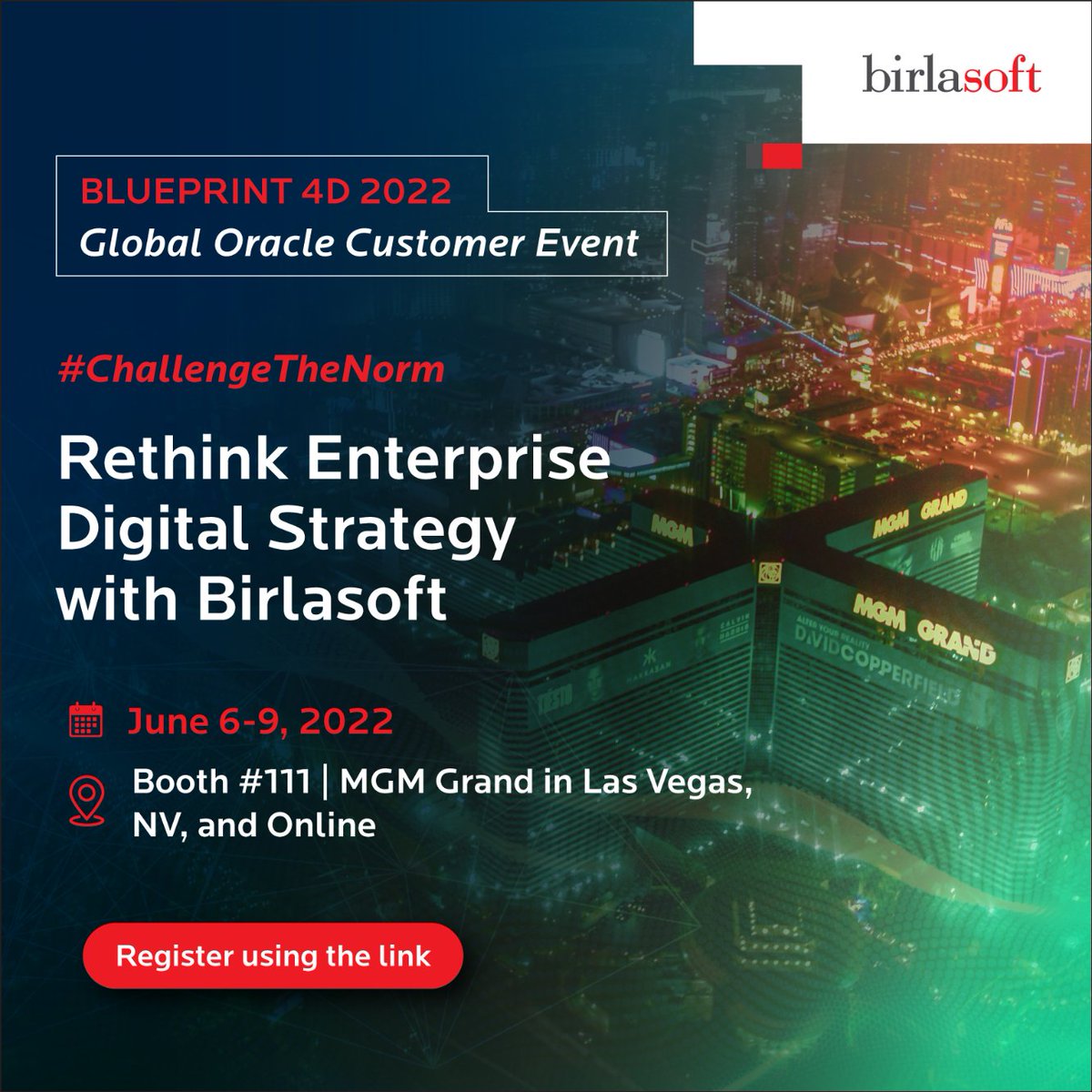 birlasoft's tweet photo. Meet Birlasoft experts at Booth #111 for insightful customer-focused sessions, demos and 1-1 discussions with our experts focused on helping you in your digital transformation journey. 

Register now - https://t.co/Mo3W8IKZz3

#ChallengeTheNorm #BP4D #JDEdwards #oracle https://t.co/Pi4loKx24Y