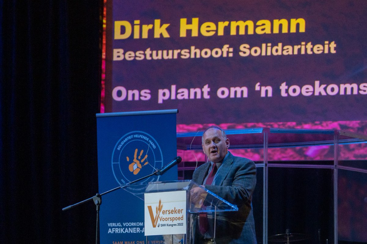 Ons plant om 'n toekoms! <a href="/SolidariDirk/">Dirk Hermann</a>, bestuurshoof van die <a href="/SBeweging/">Solidariteit Beweging / Solidarity Movement</a> vertel meer oor die toekoms van die Afrikaner by <a href="/solhelpendehand/">Solhelpendehand</a> se #VersekerVoorspoedKongres2022. #versekervoorspoed #gemeenskapsontwikkeling <a href="/solidariteit/">Solidariteit</a> <a href="/NoethHannes/">Solhelpendehand</a> <a href="/ReneRouxSHH/">Solhelpendehand</a>