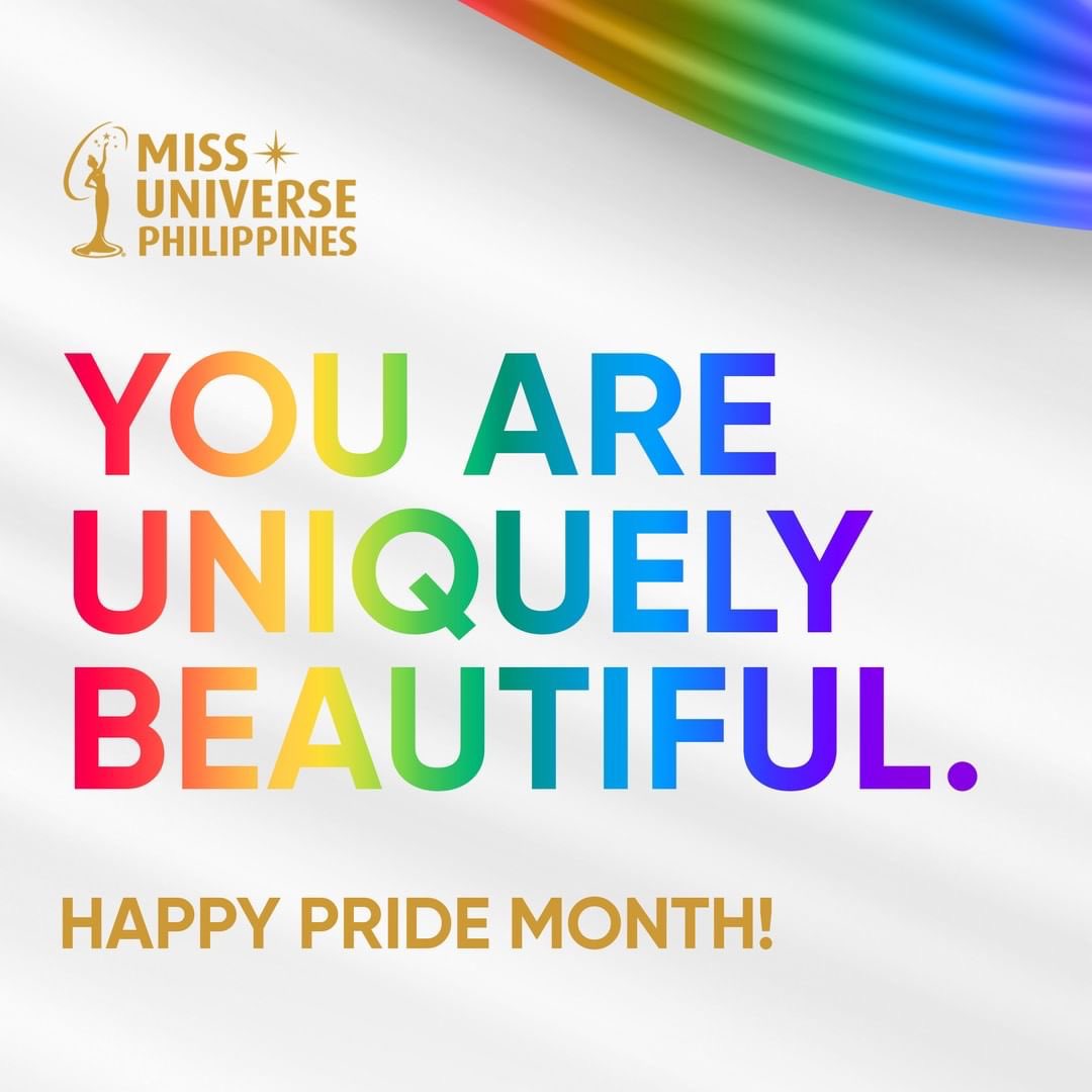 Every color in the Universe is
#UniquelyBeautiful. Happy Pride Month, everyone!

#MissUniversePhilippines