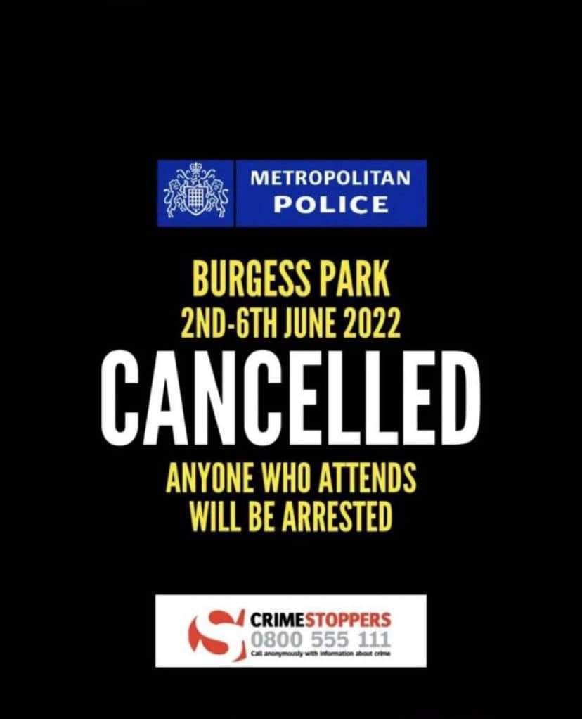 Notice from Met Police