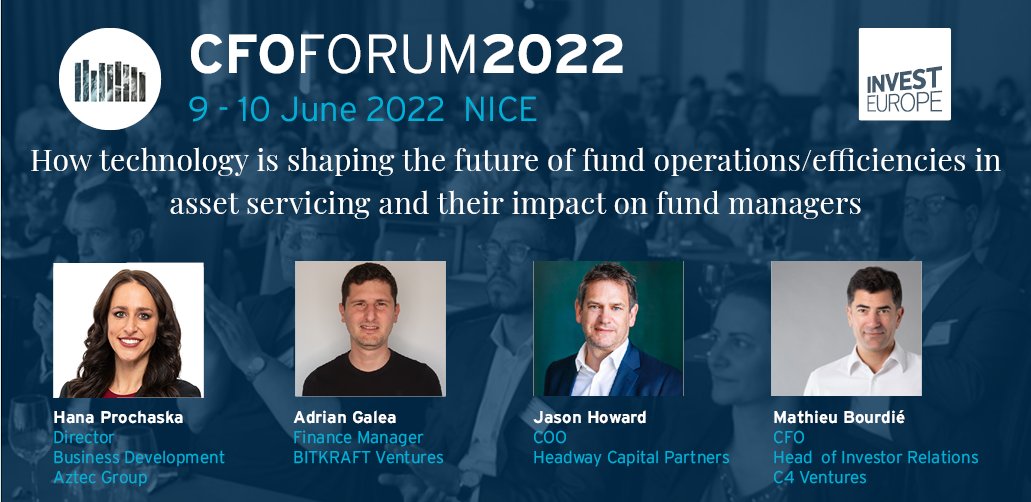 Don't miss this year’s #CFOForum22 in Nice between 9-10 June:
How technology is shaping the future of fund operations/efficiencies in asset servicing and their impact on fund managers

Register now ➡️ cfo.investeurope.eu/registration
#PrivateEquity #VentureCapital #InvestEuropeEU