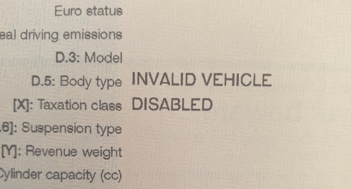 My PhD supervisor <a href="/usabilitydoc/">Annalu Waller</a> received the registration documents for her mobility scooter this morning, and was gobsmacked to see the scooter listed as an 'invalid vehicle'. Why is such outdated language still being used <a href="/DVLAgovuk/">Driver and Vehicle Licensing Agency</a>? #LanguageMatters