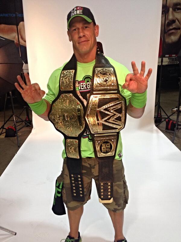 CenationEST's tweet photo. The way John Cena carried two titles around his neck was the coolest shit to 7 year old me https://t.co/VqYqQE4Bbs