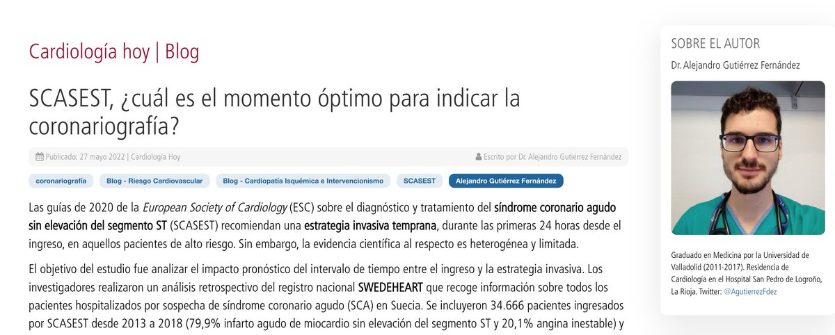 JovenesSec's tweet photo. Muy interesante 🤔 comentario de @AGutierrezFdez en #blogSEC sobre timing en #SCASEST a hilo del #ImpactTiming-GO.
Sin claras diferencias el manejo invasivo precoz con 24-96 horas en este análisis del SWEDEHEART🇸🇪
https://t.co/K5LW7tLy1O https://t.co/Fr3HPRZEpu