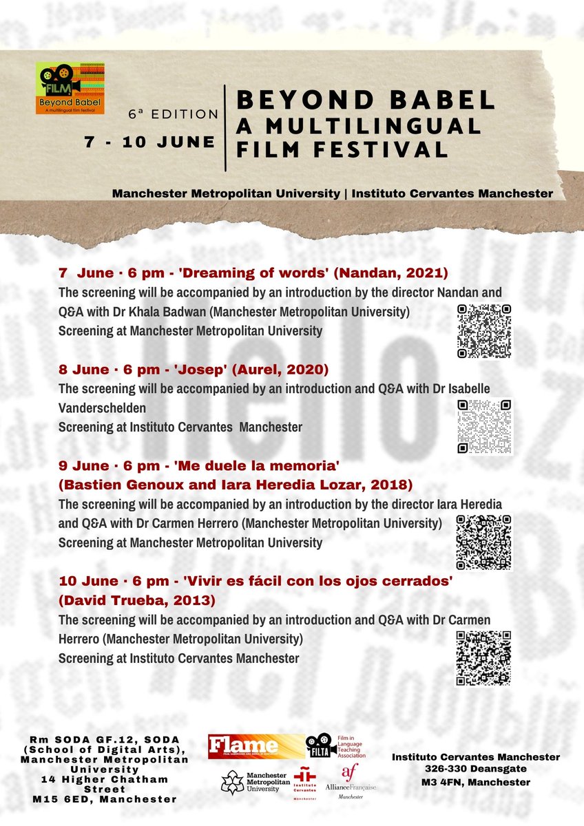 nandanxox's tweet photo. So happy to let you know that 'Dreaming of Words' will be screened at the Beyond Babel Film Festival!

https://t.co/40yL5VuHGs

@FLAMEresearch @CarmenHerrero14 @MMU_Languages @MMULangCent @af_mcr @ICManchester

#DreamingofWords #NjattyelaSreedharan #Multilingualism #BeyondBabel https://t.co/azaFmRMRBd