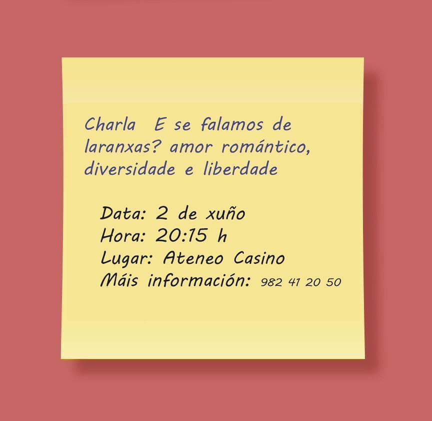 Un pracer acoller hoxe esta charla sobre amor romántico, diversidade e liberdade, unha actividade do #CumeTapasErótico.
💬 Imparten Verónica Ledo e Natalia González da cooperativa Educalecrín.
<a href="/eparacomerlugo/">E para comer, Lugo</a>