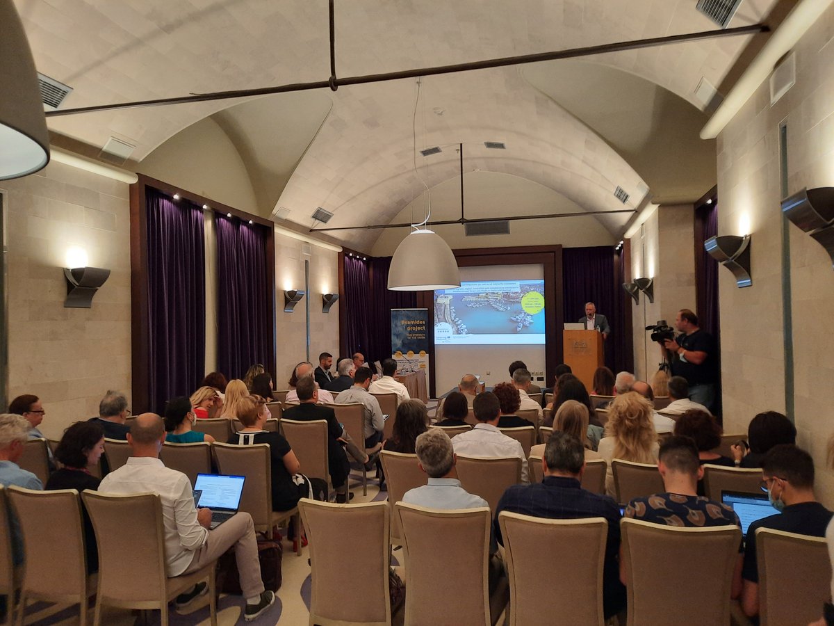Euroregion's tweet photo. @psamidesproject final event in #Heraklion: all stakeholders insist on the importance of improving #technologies &amp; #sustainability in #ports #marinas in #Mediterranean. Today we share our results &amp; conclusions!
#greentransition @BlueGrowthCom #blueeconomy @MEDProgramme #Greece https://t.co/1beR3KsR4m