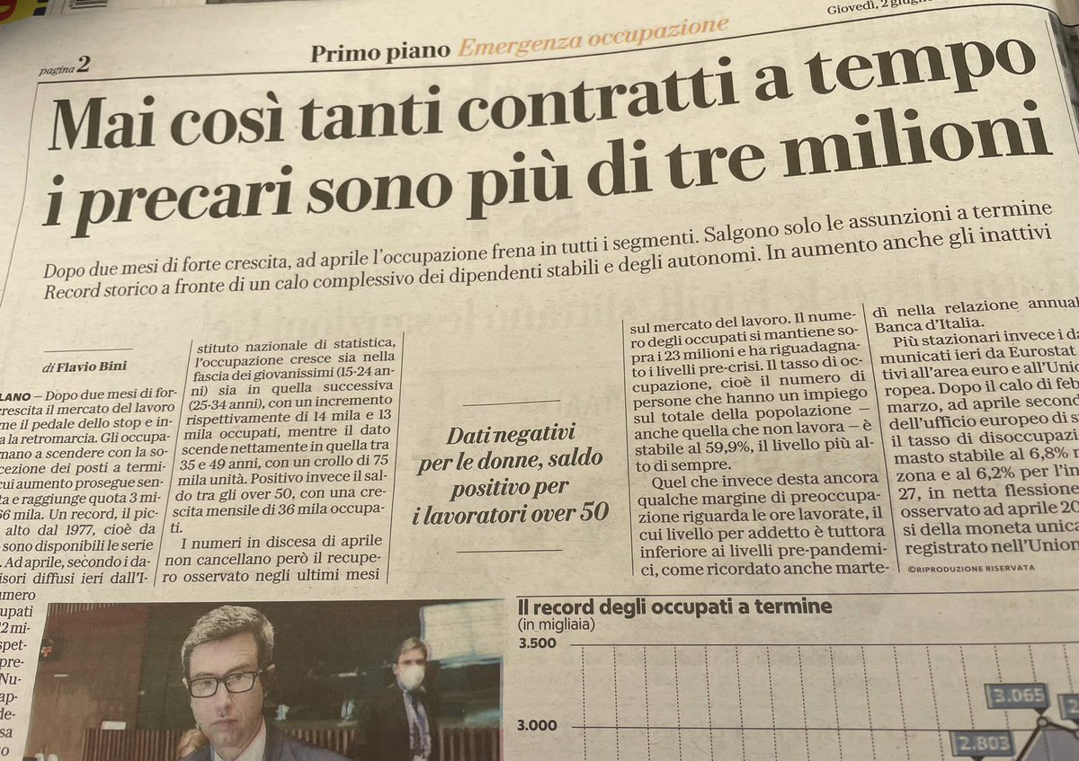 FrancescoBonif1's tweet image. Prima o poi qualcuno dovrà dire la verità: il boom delle assunzioni stabili a tempo INDETERMINATO in Italia c’è stato solo con il JobsAct. Maledetta ideologia
