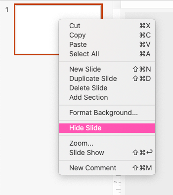 How do you hide slides in #PowerPoint?

1. Open your #presentation in PowerPoint.
2. Right-button click on the sldie ribbon on the left.
3. Choose Hide Slide

Follow <a href="/reprezent_us/">Reprezent 🇺🇦 Presentation Design</a> for more tips