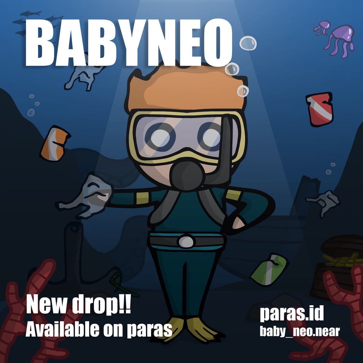 Hibaby_neo's tweet photo. 🚨!!New drop!!🚨
BabyNeo NFT
🌊🌊🌊🌊

วันนี้มีดรอป1ตัวนะค้าบบ เป็นงานที่วาดมันมาก😊😊
👇👇
https://t.co/PtVeKC8cT3
.
.
.
#NFTCommumity #NFTdrops #NFTThaicommunity #NFTTHAILAND #nftnews #NFTartist  #paras #nearNFTs https://t.co/eiFyb3TMJb