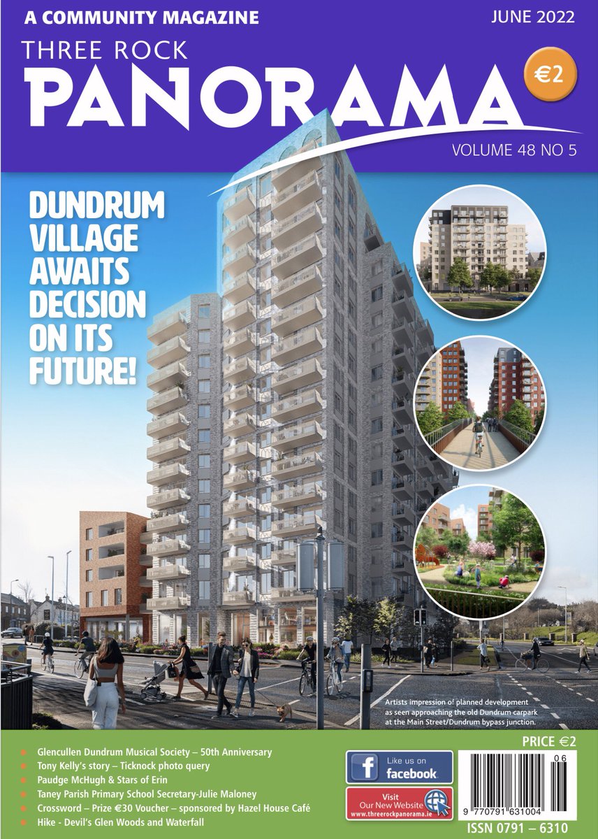 PanoramaThree's tweet photo. The June 2022 edition of community magazine, Three Rock Panorama, is now on sale from all our usual loyal retail outlets, as well as available online at: https://t.co/gtlYMgzOI8 Full of local news, reviews and much more. Still only €2 !! https://t.co/XoL79pNPhY