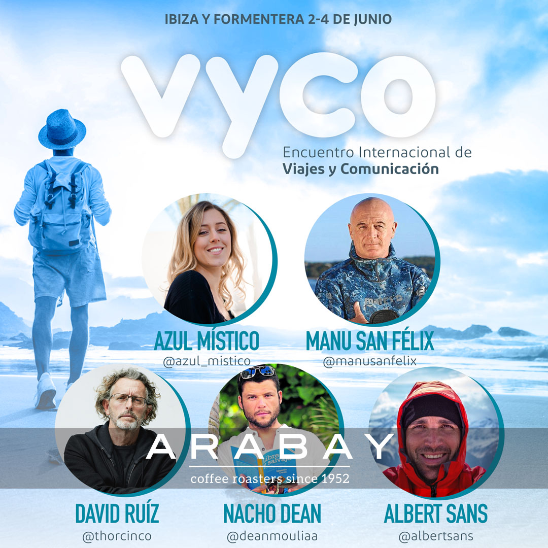 ArabayCoffee's tweet photo. Desde hoy hasta 4 de junio esponsorizamos el "Encuentro Internacional de Viajes y Comunicación" en #Eivissa #Ibiza y #Formentera #viajes #Vyco #ArabayANDfly #ArabayANDtravel @azul_mistico @manusanfelix @thorcinco @deanmouliaa @albertsans @paconadal @alanxelmundo @sixsensetravel https://t.co/NCM21gsyML