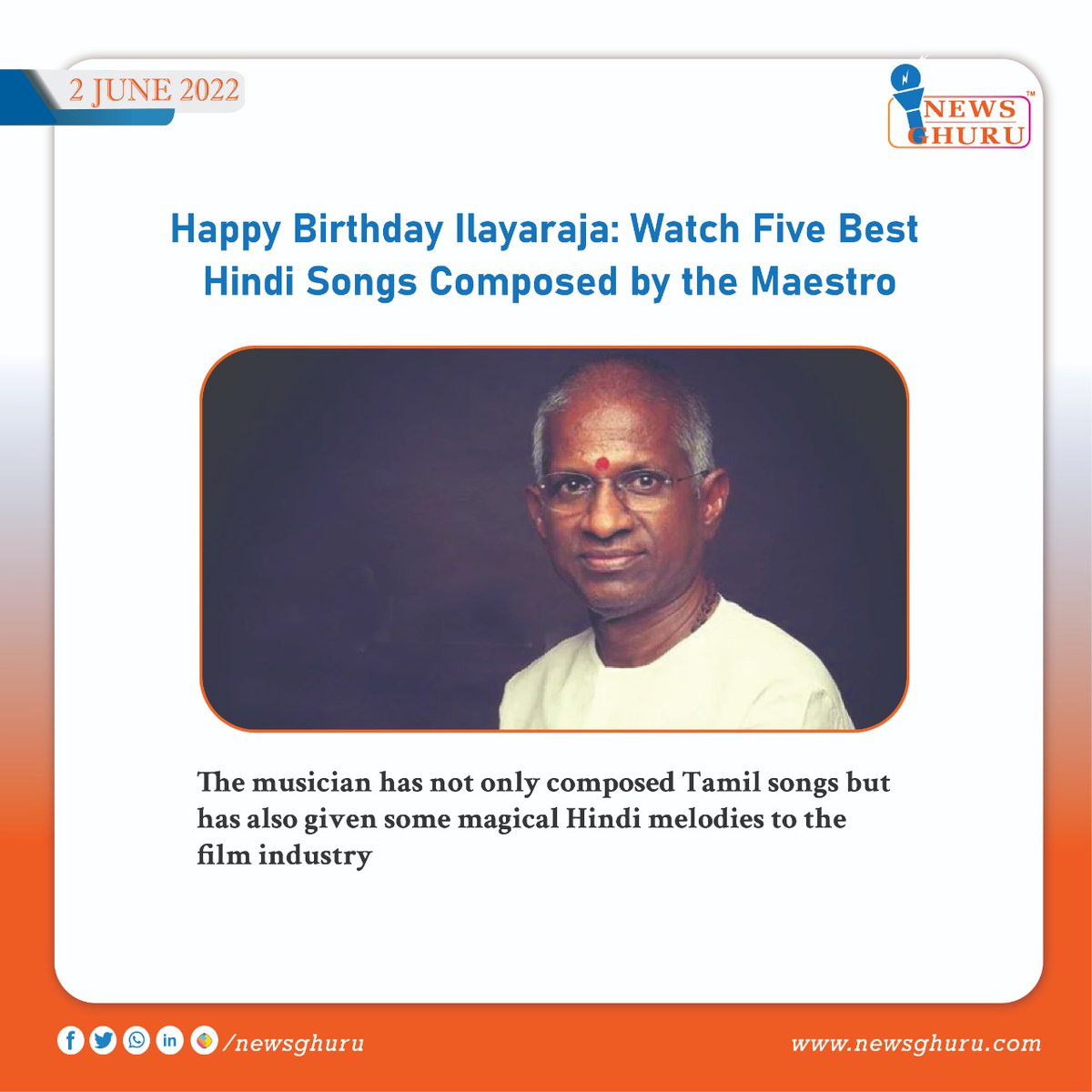 NewsGhuru's tweet photo. Happy Birthday Ilayaraja: Watch Five Best Hindi Songs Composed by the Maestro
Source: NEWS 18
#happybirthdayilayaraja #maestro #ilayaraja #musicmaestro #versatilevoice #kjyesudas #shreyaghoshal #sureshwadkar #shilparao #vibhasharma #musiccomposer #newsghuru https://t.co/piHdzJ4FtK