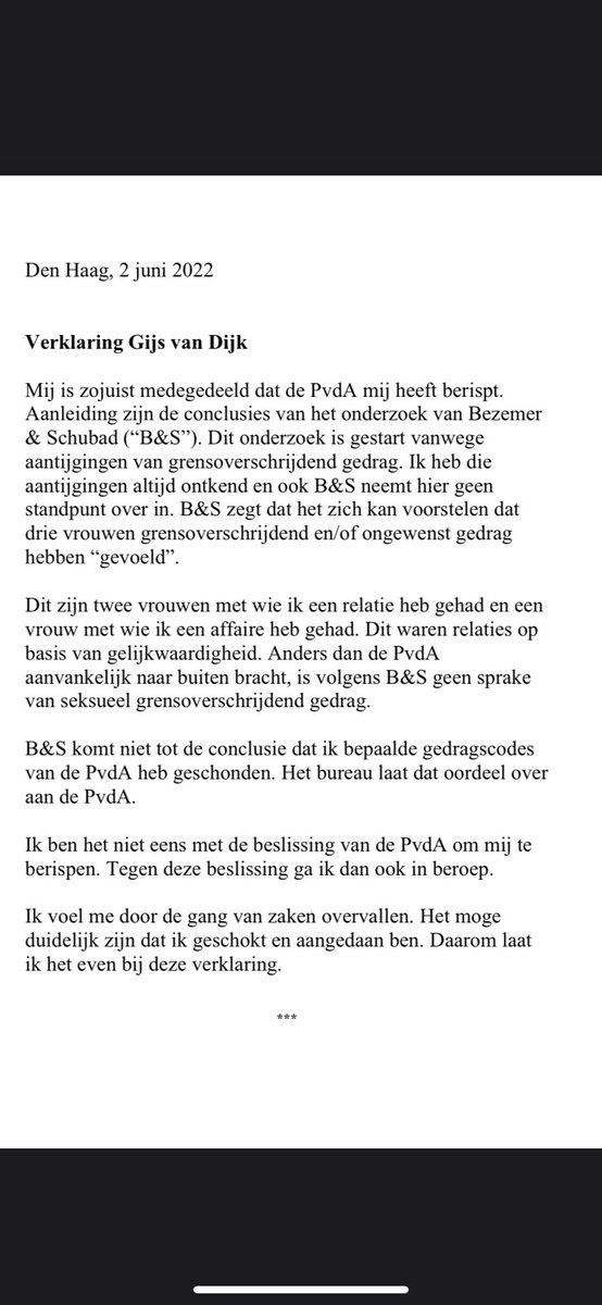 Hierbij mijn verklaring: