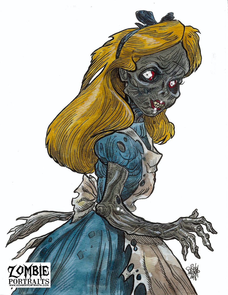 Greetings from Alice in ZOMBIELAND! :) #zombieart #ZombieArtist #aliceinwonderland #zombieland #horror #aliceeverafter #zombies