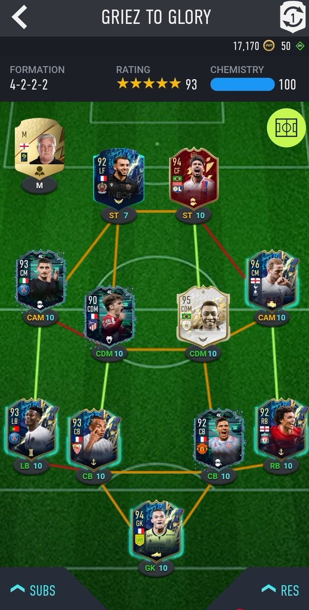 Domz_7's tweet photo. @Rated_Hugo Griezmann hasn't left my squad since Fifa 20 https://t.co/P8lrtK8csd