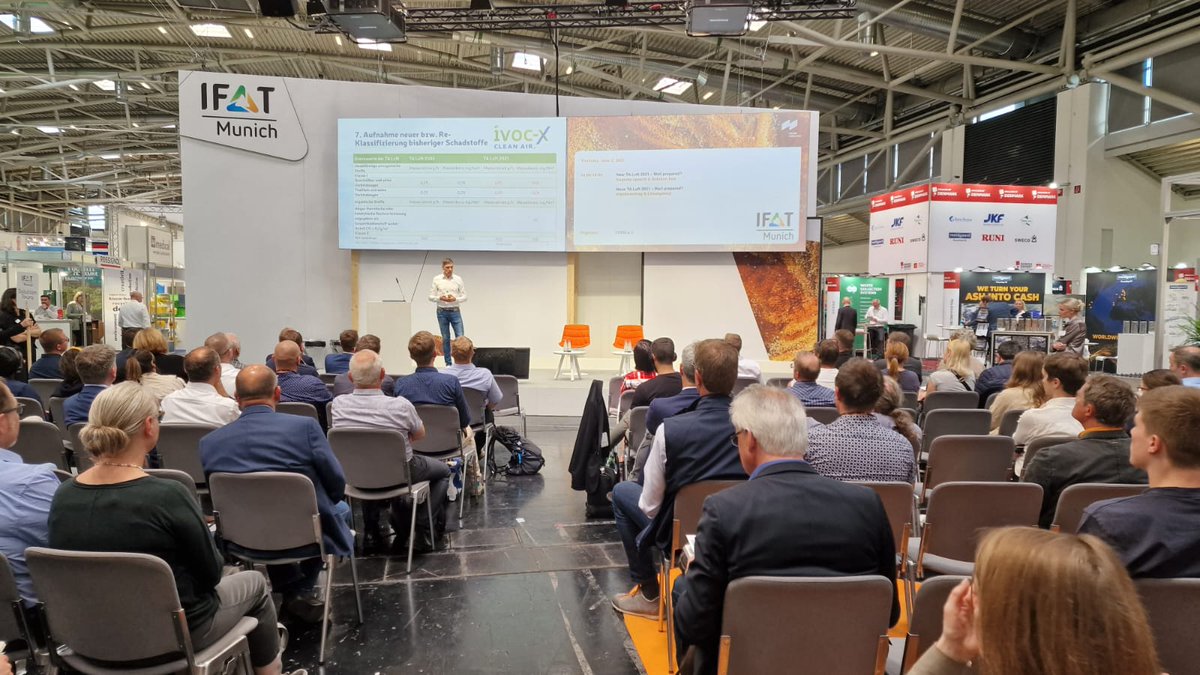 IFATworldwide's tweet photo. On our #IFAT #solutiontour about the new #TALuft, (Technical Instructions on #AirQuality Control) visitors could experience and delve into the challenges and opportunities of the #regulation during 2 expert presentations and the tour of 5 @VDMAonline member companies. #IFAT2022 https://t.co/iiAZ2FfqrK