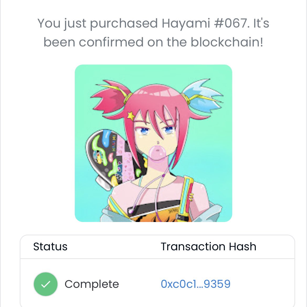 MetaB_Creator's tweet photo. Masterpiece😍 ❤️@hayamiverse 
Got this beauty and won’t be the last!

Special greetings from the the whole Team @MetaB_official 

We love your Art!!
👾👾👾

#NFTs #nftart #nftcollectors #manga #animegirl https://t.co/6k09QnJaOv