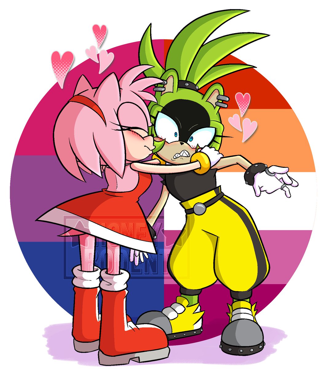 HoneyRodent's tweet photo. Girlfriends‼️ 💕💚
#Pride #Sonic #SurgeTheTenrec https://t.co/Vkrm7ddjGt